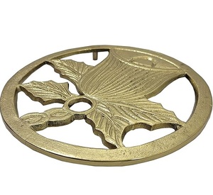 Salvamanteles de aluminio decorativo Estera de metal para protección de mesa contra ollas calientes Sartenes Platos - Product Image 1