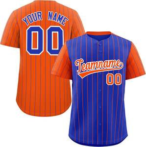 Maillot de Baseball Authentique Bouton Complet Look Pro Personnalisé Brodé Nom de l'Équipe Tissu Évacuation de l'Humidité Softball Uniforme Chemise - Product Image 5