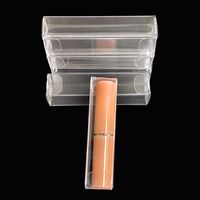 Boîtes de rangement transparentes en PVC/PET jetables, luxueuses, écologiques, avec logo personnalisé en relief, pour petits objets, rouges à lèvres et cosmétiques