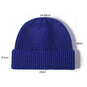 2026 Customized Wholesale Autumn Winter Beanie <b>Hats</b> <b>for</b> <b>Men</b> Women Warm <b>Knitted</b> Cuffed Skull Jacquard Cap - Product Image 6