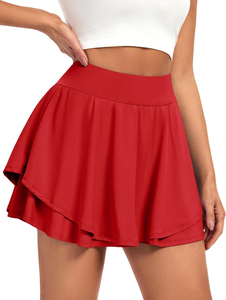 Venta caliente OEM ODM Servicio Entrenamiento Deportes Correr Falda atlética Mujeres Falda DE TENIS Faldas Rojas plisadas con bolsillos - Product Image 3