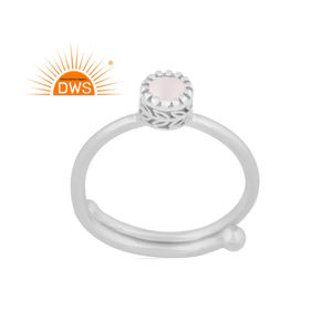 Handmade Design 925 Fine Sterling Silver Natural Rainbow Moonstone Gemstone <b>Adjustable</b> <b>Ring</b> Jewelry Manufacturer - Product Image 1