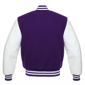 Top qualité en gros noir veste hommes avec manches en cuir broderie personnalisée Baseball veste 2025 Slim Fit - Product Image 6