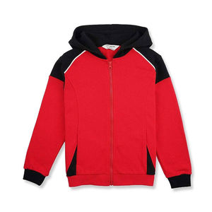 Sweats à capuche à fermeture éclair personnalisés pour hommes couleur unie couleur unie vêtements de course décontractés à motif régulier fabrication de vêtements lourds - Product Image 1