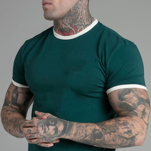 2026 Summer <b>Hot</b> Sale Blank Ringer Sports T-Shirt Premium <b>Combed</b> Cotton - Product Image 2