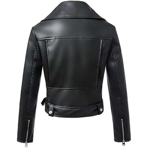 Vestes en cuir pour femmes, coupe régulière, manches longues, respirantes, mode hiver, en cuir de vache, tricotées sur mesure, imperméables, écologiques - Product Image 2