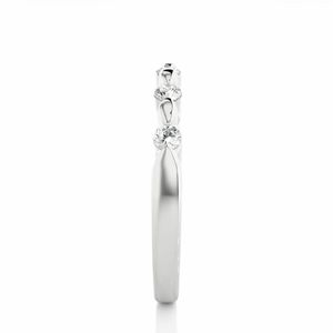 Bague demi-éternité en forme de diamant taille ronde pour femmes - Product Image 5