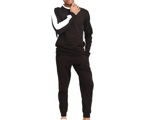 Ropa de calle de invierno con etiqueta personalizada, chándal ajustado para hombre, sudaderas de cuello redondo de fábrica, conjunto de pantalones de chándal, opción de talla grande, logotipo informal - Product Image 6