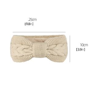 Diademas de punto trenzado para invierno, cintas para la cabeza con nudo, diademas forradas afelpadas, calentadores de orejas, accesorios elásticos para el cabello para niñas y mujeres - Product Image 4