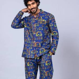 Pantalones de pijama de salón para hombre, diseño cómodo con cordón para Primavera, patrón personalizado, ropa de dormir de verano - Product Image 5