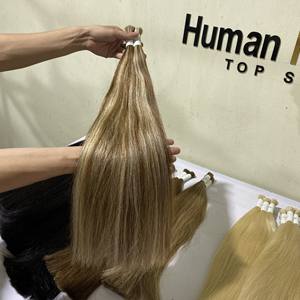 Extensions de cheveux naturels lisses, de couleur Piano, livraison rapide, pouces, en cheveux humains vierges crus, haute qualité, prix en gros - Product Image 3