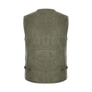 Servicio OEM Heavy Duty Men Utility Multi-Pocket Outdoor Big Pockets Gilet Jacket Ropa DE TRABAJO Chaleco de lona Multi Pockets - Product Image 4