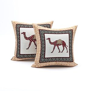 BLOCKS INDIA 8-Piece Cotton Deewan Printed Bedsheet Set Living Room Hall (1-Bed Sheet 2-Bolster Cover 5-<b>Cushion</b> Cover Color 11) - Product Image 6