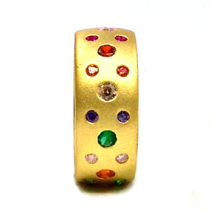 Everyday Wear 925 Sterling Silver Low MOQ Multi Color Gemstones Wedding Wear Fashion <b>Finger</b> <b>Full</b> Band <b>Ring</b> - Product Image 3