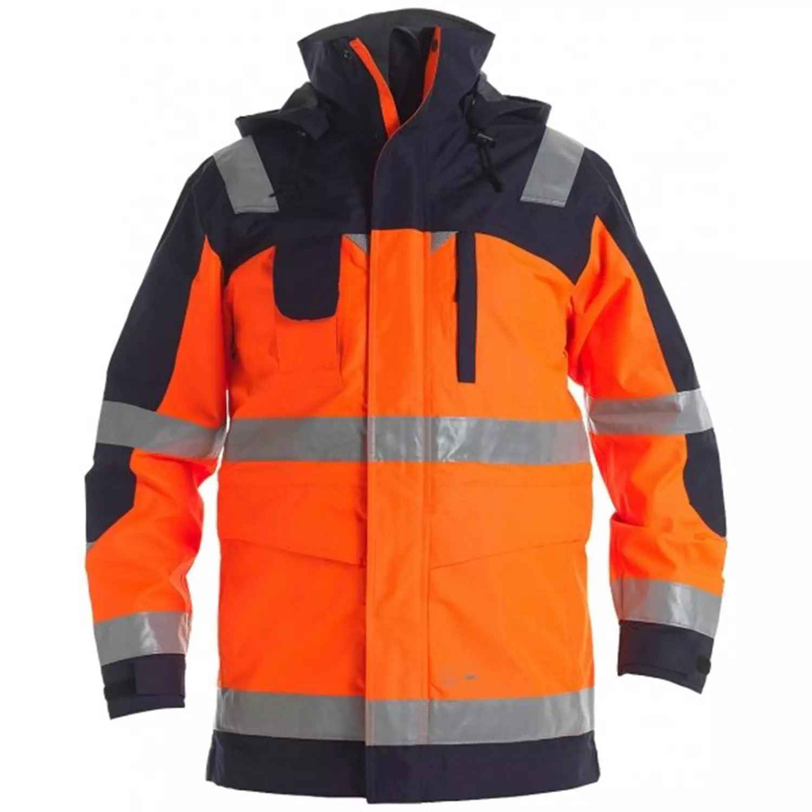 Neuestes neues Design reflektierende wasserdichte Jacke Arbeitskleidung hohe Sichtbarkeit Arbeiter reflektierende Winter individuelle Sicherheitsjacke