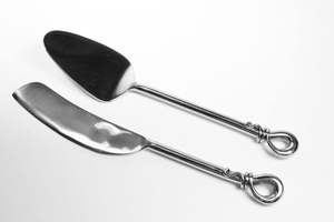 Ensemble de serveur et de couteau à gâteau en métal, qualité supérieure luxueuse, ensemble de serveur à gâteau en métal haut de gamme - Product Image 3