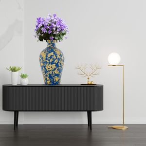 Top vente moderne Antique or touché acier inoxydable fer fleur Vase élégant extérieur maison jardin décor fête mariage événements - Product Image 1