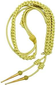 Nuevo diseño, venta al por mayor, hombro personalizado Aiguillette shineGold Wire Aiguillette Gold Wire Cord con color personalizado y logotipo impreso - Product Image 3