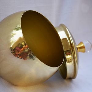 Golden Brass <b>Storage</b> Jar <b>Container</b> <b>Food</b> Species <b>Dry</b> Fruits <b>Storage</b> <b>Container</b> Jar Home Hotel Restaurant Kitchen Decoration - Product Image 2