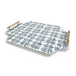 Plateau en nacre écologique avec poignée, plateau de service naturel, plateau en coquille pour un usage quotidien, fabriqué directement au Vietnam - Product Image 1