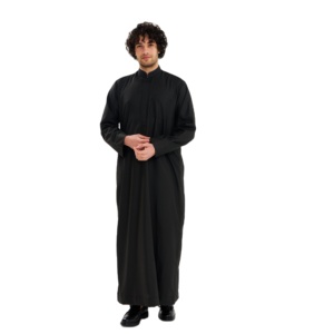 Jubba arabe pour hommes, robe traditionnelle islamique, robe longue, tenue modeste, tissu de qualité supérieure, style moyen-oriental, décontracté et formel - Product Image 1