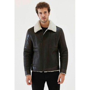 Venta al por mayor nueva moto básica de moda hombres y mujeres Otoño Invierno cremallera motocicleta cuero chaqueta de invierno para hombre - Product Image 2