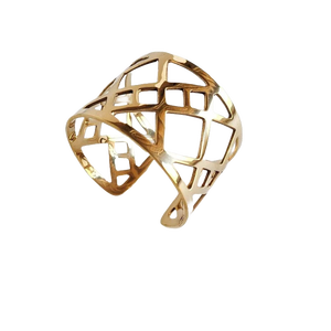 2024 June wedding brass jewelry Cutting Color Jewelry <b>Gold</b> Stylish Bangle Laser Cut Golden Polished for Women Handmade <b>Bracelet</b> - Product Image 5