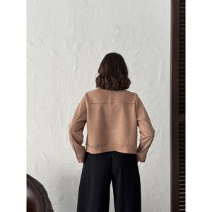 เสื้อแจ็คเก็ต Topshow ผ้าหนังกลับมีกระเป๋า - [object Object] - Product Image 5