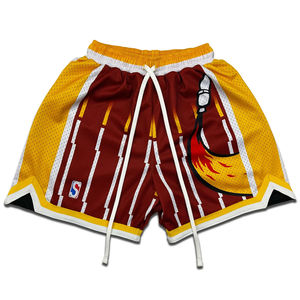 Qualité de maille de course de sport avec logo designer hommes sublimation sur mesure vêtements de basket-ball shorts avec poches - Product Image 5