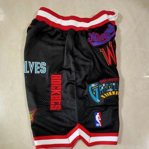 Ensemble de basket-ball Uniforme de l'équipe de basket-ball Short Retro Chicago Red Shorts Classic Western Conference Teams Basketball Shorts - Product Image 4