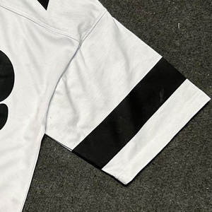 Haute vente unisexe col en V à manches courtes respirant évacuation de l'humidité Jersey Street Style T-Shirt Logo personnalisé impression graphique Cool - Product Image 6