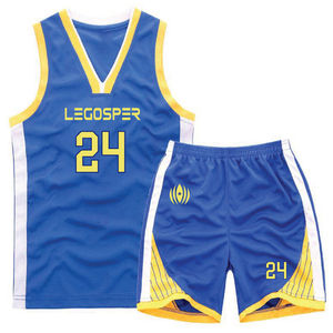Uniforme de entrenamiento de baloncesto de verano para hombre impreso personalizado diseño de secado rápido - Product Image 3