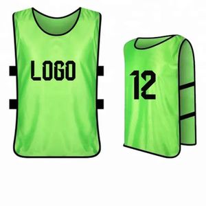 Numéro personnalisé de haute qualité Sublimation maille Sport bavoirs léger respirant séchage rapide Football formation gilet personnalisé Club OEM - Product Image 1