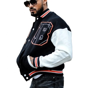 Chaqueta Varsity de Invierno para Hombre de Alta Calidad, Mangas de Lana, Transpirable, Resistente al Viento, Ecológica, Antibacteriana, Personalizable, Informal - Product Image 2