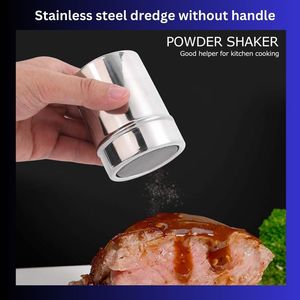 Coctelera de cubierta giratoria de acero inoxidable de fabricante al por mayor para condimentar sal azúcar especias pimienta dragado cubierta de Metal - Product Image 4