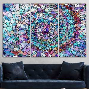 Decoración moderna y colorida: Impresión en lienzo con diseño gráfico vibrante, JUEGO DE 3 LIEÑOS - Product Image 1