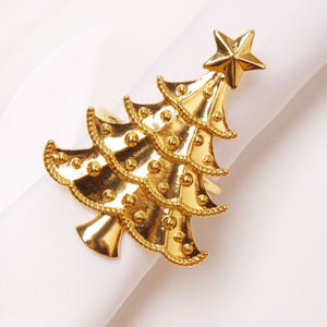 Anneaux de serviette en métal de luxe écologiques, décorations de table de mariage, accessoires de salle à manger de haute qualité - Product Image 4