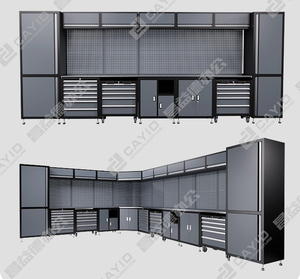 Nhà để xe lưu trữ kết hợp công cụ Tủ nhiệm vụ nặng nề hội thảo kim loại bàn làm việc công cụ băng ghế dự bị nhà để xe máy trạm tủ - Product Image 1