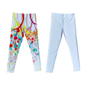 Mallas de gimnasio de cintura alta personalizadas para mujer tela de punto transpirable sin costuras diseño sublimado con colocación de logotipo - Product Image 6