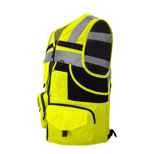 Gilet de travail respirant personnaliser les vêtements de travail de protection en plein air gilet de sécurité des travailleurs de la construction en gros gilet multi-poches - Product Image 3