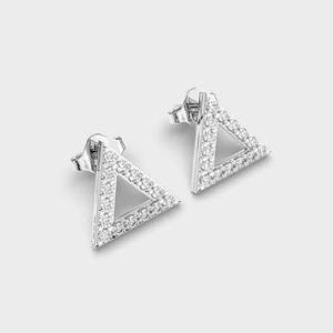 Pendientes de tuerca de diamante de corte brillante de alta demanda en platino brillo clásico perfecto para la elegancia diaria o eventos formales - Product Image 2