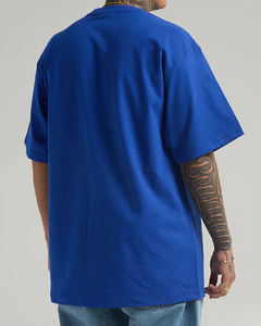 Camiseta personalizada 100% de algodón con hombros caídos para hombre, ropa informal suave de manga corta holgada, Proveedor de Ropa OEM - Product Image 2