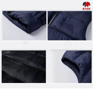 Chaleco Acolchado Impermeable Personalizado Ryan Pro Gear para Hombre con Tela de Lana, Transpirable, Opciones de Logotipo OEM, Cierre de Cremallera - Product Image 2