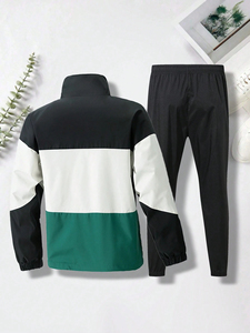 Classic Men Winter Printed Jogging Suits Stylish Casual <b>Tracksuits</b> Durable Polyester/Cotton Breathable Windproof <b>Tracksuit</b> - Product Image 2