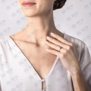 0.70 TCW Round Briliiant Cut Solitaire With Accents Moissanite Ring for Women/Anniversaire Gift Ring for Love Birthday Gift - Product Image 5