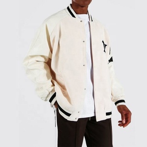 2025 personnalisé hommes décontracté sport université veste blancs broderie support écologique laine coquille strass hiver bouton - Product Image 4