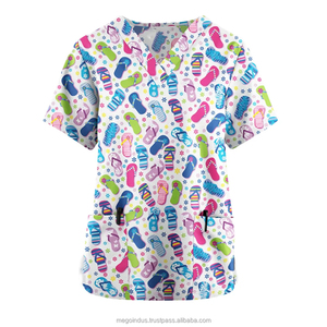 Nuevos conjuntos de uniformes elásticos ajustados para mujer, uniformes médicos de sala de operaciones de Color sólido, Material de lona, uniformes de enfermera - Product Image 4