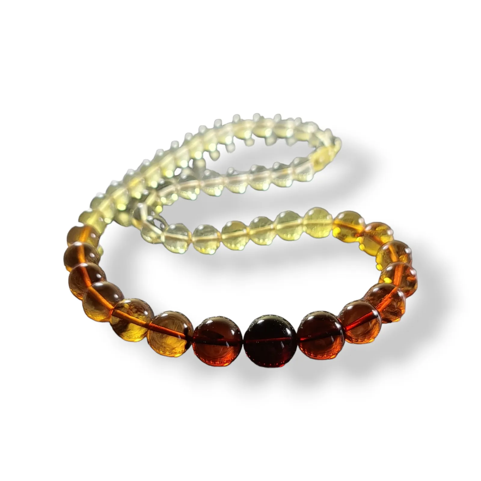 Rainbow colours AAA quality Fashion Jewelry Amber Round Balls Pearl Beads Necklace Leaf Long Necklace Women America Gift