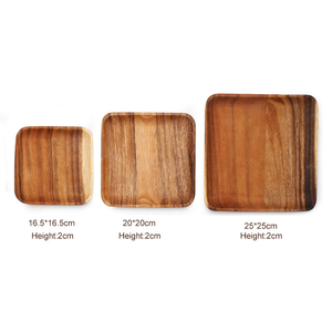 Plato Rectangular de Madera para el Hogar, Plato de Madera Maciza para Frutas y Aperitivos, Bandeja de Madera - Product Image 6