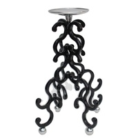 Premium Vintage siyah silindir mum tutucu iki ton Metal zanaat parti dekorasyon mum adak tutucu fantezi tasarım mumluk